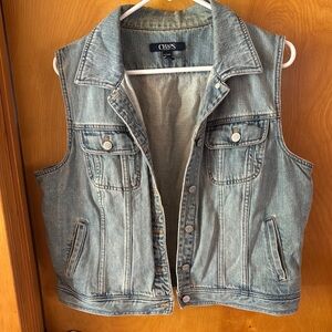 CHAPS Denim Vest